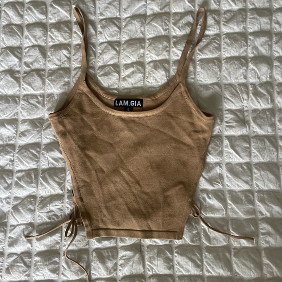 I.AM.GIA Tan Knit Top - Picture 2 of 9